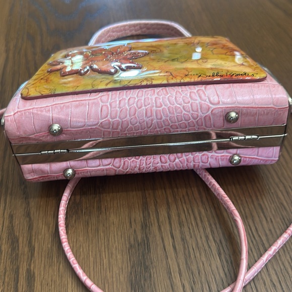 Debbie Brooks bag- Pink and Yellow Floral Women's Handbag - Picture 9 of 11